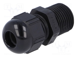 Cable gland; NPT3/8"; IP68; Mat: polyamide; black