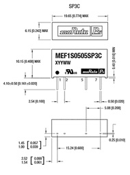 Converter: DC/DC; 1W; Uin: 4.75÷5.25V; Uout: 3.3VDC; Iout: 303mA; SIP