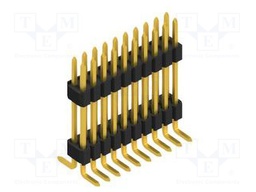 Connector: pin strips; pin header; male; PIN: 20; 1.27mm; SMT; 2x10