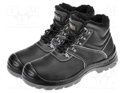 Boots; Size: 47; black; leather; slip,perforation,impact