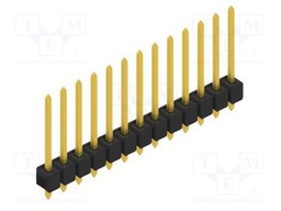 Connector: pin strips; pin header; male; PIN: 13; 2.54mm; THT; 1x13