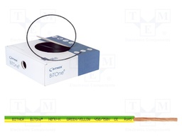 Wire; BiTOne; stranded; Cu; 1.5mm2; yellow-green; PVC; 450/750V
