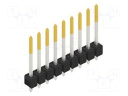Connector: pin strips; pin header; male; PIN: 9; 2.54mm; THT; 1x9