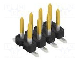 Connector: pin strips; pin header; male; PIN: 8; 2.54mm; SMT; 2x4