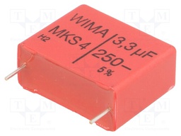 Capacitor: polyester; 3.3uF; 160VAC; 250VDC; Pitch: 22.5mm; ±5%