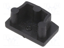 Cap for LED profiles; black; ABS; rounded; Pcs: 20; BEGTON12