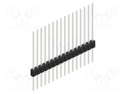 Connector: pin strips; pin header; male; PIN: 16; 1.27mm; THT; 1x16