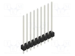 Connector: pin strips; pin header; male; PIN: 9; 2.54mm; THT; 1x9