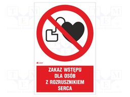 Safety sign; prohibitory; Mat: self-adhesive folie; W: 200mm