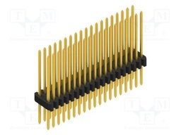 Connector: pin strips; pin header; male; PIN: 38; 1.27mm; THT; 2x19