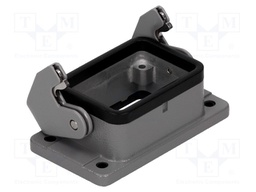 Enclosure: for Han connectors; Han; size 6B; with latch; IP67