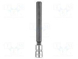 Socket; hex key,socket spanner; HEX 8mm; 1/4"; long