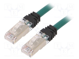 Patch cord; S/FTP,TX6A™ 10Gig; 6a; stranded; Cu; LSZH; green; 26AWG