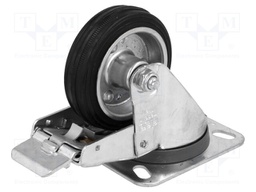 Transport wheel; Ø: 80mm; W: 25mm; H: 107mm; torsional with lock