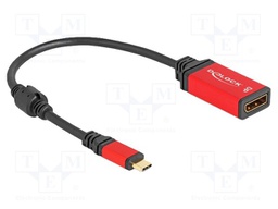 Cable; DisplayPort socket,USB C plug; DisplayPort 1.4; 0.2m