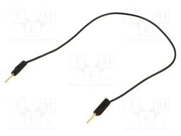 Test lead; 60VDC; 30VAC; 3A; banana plug 1mm,both sides; black