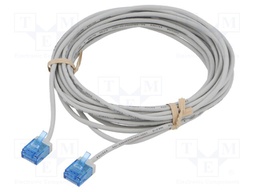 Patch cord; U/FTP; 6a; stranded; Cu; LSZH; grey; 5m; 32AWG; -20÷75°C