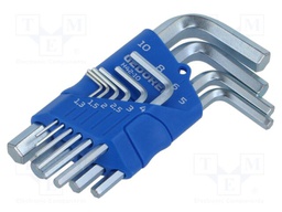 Kit: keys; hex key; 10pcs.