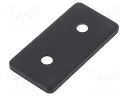 Flat bar; for profiles; W: 30mm; L: 60mm; steel; Colour: black