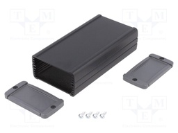 Enclosure: multipurpose; with panel; TEKAL; X: 60mm; Y: 115mm; black