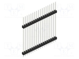 Connector: pin strips; pin header; male; PIN: 18; 2.54mm; THT; 1x18