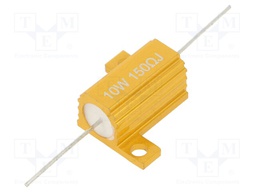 Resistor: wire-wound; with heatsink; 150Ω; 10W; ±5%; 50ppm/°C