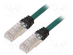 Patch cord; S/FTP,TX6A™ 10Gig; 6a; stranded; Cu; LSZH; green; 26AWG