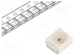 IR transmitter; 3528,PLCC2; 890nm; transparent; 10mW; 60°; SMD