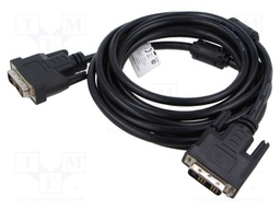 Cable; single link; DVI-D (18+1) plug,both sides; 3m; black