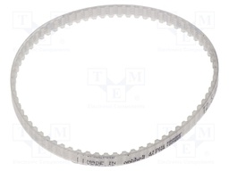 Timing belt; T2.5; W: 4mm; H: 1.3mm; Lw: 180mm; Tooth height: 0.7mm