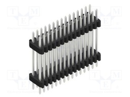Connector: pin strips; pin header; male; PIN: 30; 1.27mm; THT; 2x15