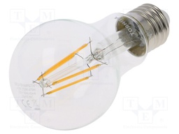 LED lamp; warm white; E27; 230VAC; 470lm; 4.5W; 270°; 2700K
