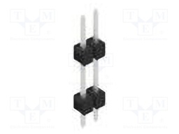 Connector: pin strips; pin header; male; PIN: 2; 2.54mm; THT; 1x2