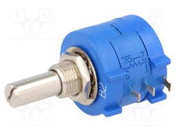 Potentiometer: shaft; multiturn; 2kΩ; 2W; ±5%; 6.35mm; linear