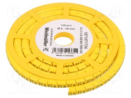 Markers for cables and wires; yellow; Character colour: black