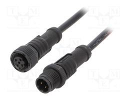 Cable: for sensors/automation; PIN: 4; M12-M12; D code-Ethernet
