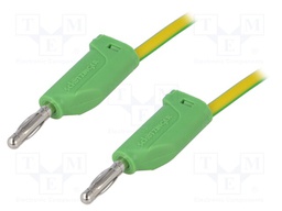 Test lead; PVC; 0.5m; yellow-green; 16A; 70VDC; 33VAC