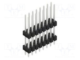 Connector: pin strips; pin header; male; PIN: 16; 2.54mm; THT; 2x8
