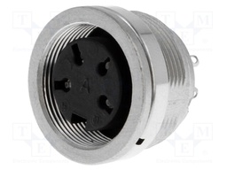 Connector: M16; female; for panel mounting,rear side nut; socket