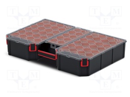 Container: collective; with boxes; black; 577x390x105mm; TAGER