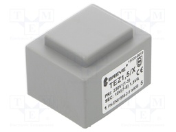 Transformer: encapsulated; 1.5VA; 230VAC; 10V; 150mA; Mounting: PCB
