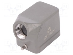 Enclosure: for HDC connectors; size D6B; for cable; for latch