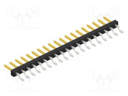 Connector: pin strips; pin header; male; PIN: 19; 2mm; SMT; 1x19