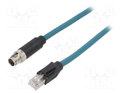 Cable: for sensors/automation; PIN: 8; male; RJ45 plug,M12 male