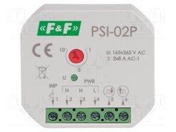Converter: voltage; flush mount; 165÷265VAC; IP20; 165÷265VAC
