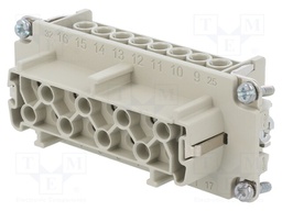 Connector: rectangular; female; EPIC H-BE; PIN: 16; 16+PE; 16A; 500V