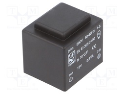 Transformer: encapsulated; 2.3VA; 500VAC; 18V; 128mA; Mounting: PCB