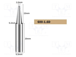 Tip; chisel; 1.6mm; for soldering station; BK90