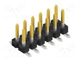 Connector: pin strips; pin header; male; PIN: 12; 2.54mm; SMT; 2x6