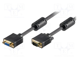 Cable; D-Sub 15pin HD plug,D-Sub 15pin HD socket; 2m